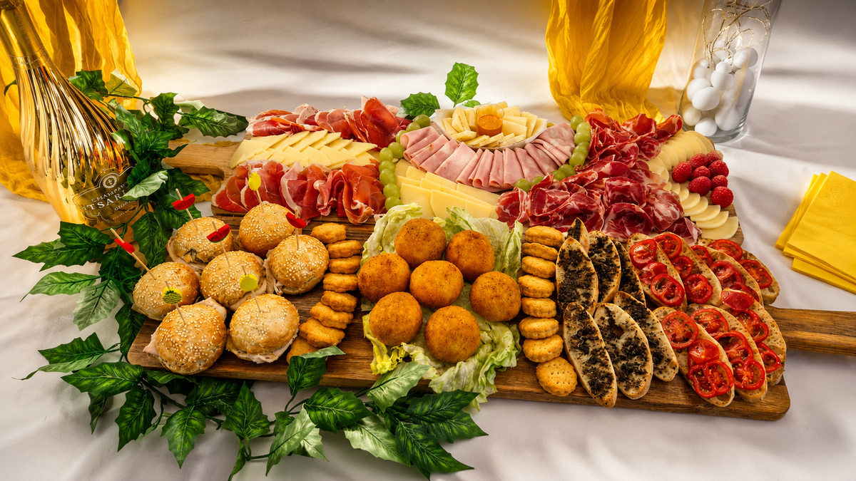 Apéritif italien imaginé par le service traiteur Tronca