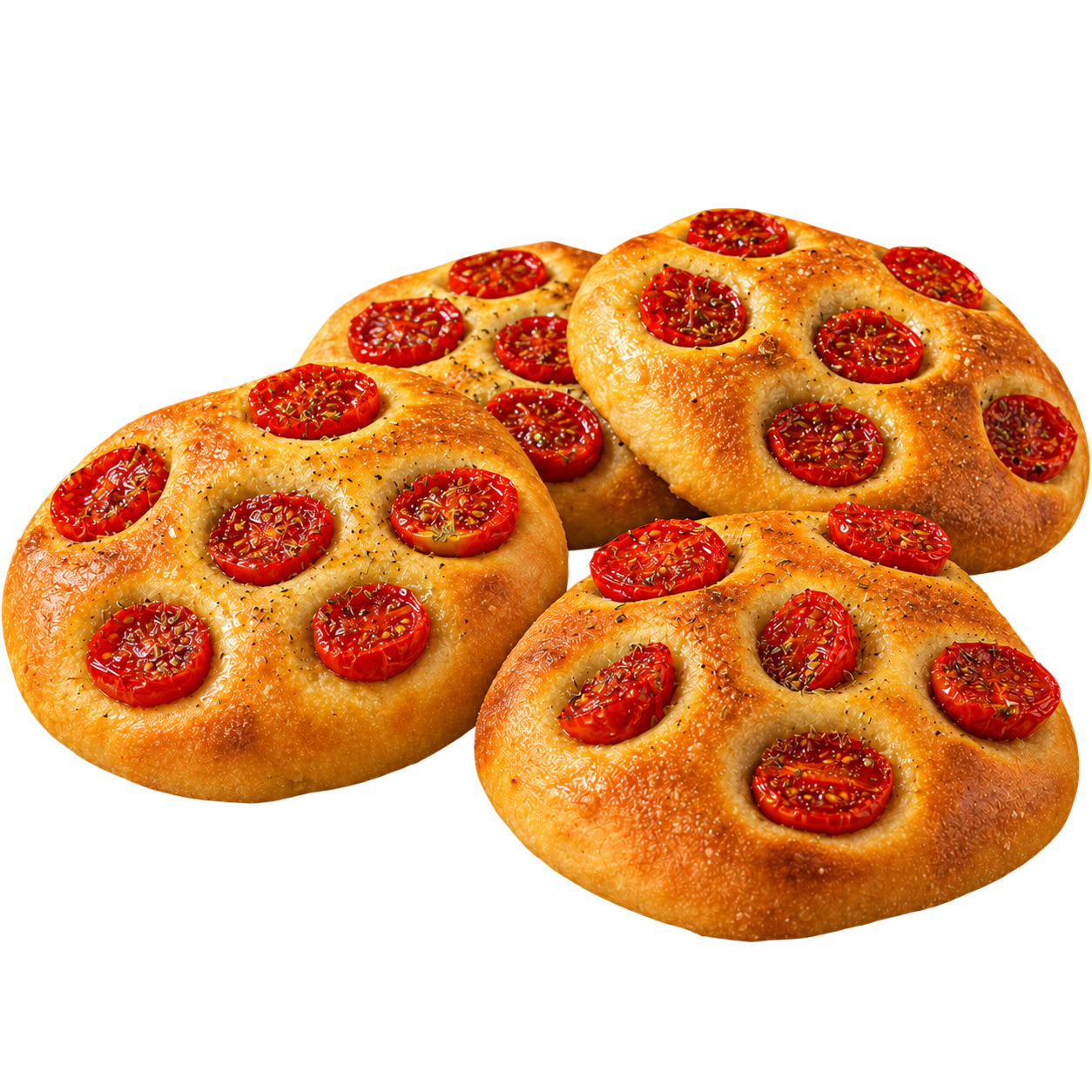 Focaccine al Pomodoro – petites focacce à la tomate Tronca